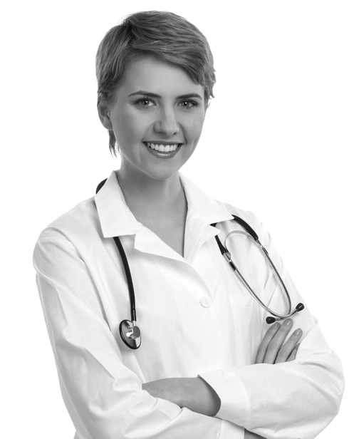 Friendly and smiling female doctor