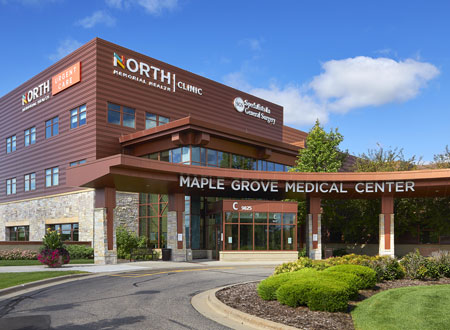 Exterior view of North Memorial Health Heart & Vascular Clinic – Maple Grove