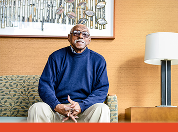 Elderly male men's health customer in waiting room