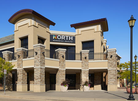 Exterior view of North Memorial Health Clinic – St. Anthony