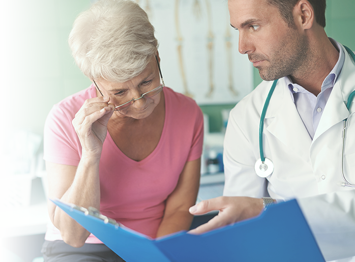 Cancer consultation between patient and doctor