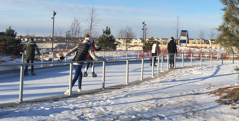 Ice Skating at Maple Grove Central Park