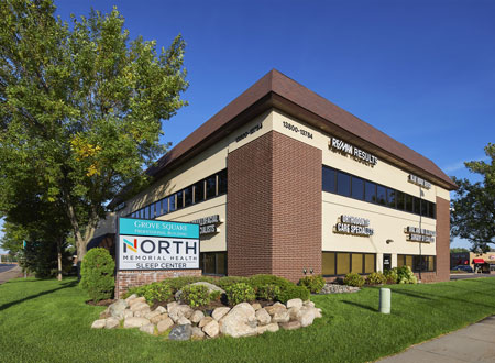 Exterior view of North Memorial Health Sleep Center – Maple Grove