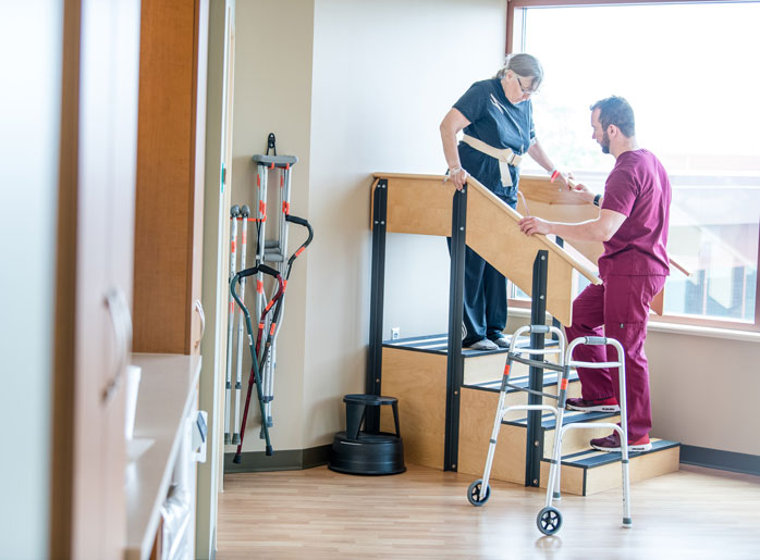 patient and nurse in therapy