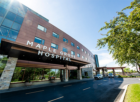 Exterior view of North Memorial Health Family Birth Center – Maple Grove Hospital