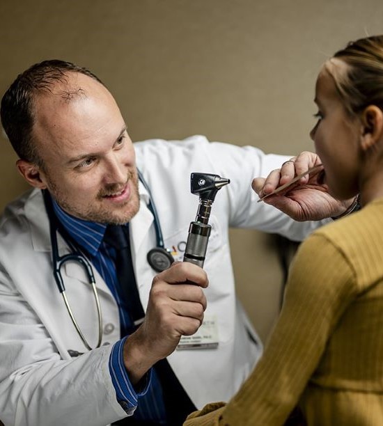 Provider with pediatric patient