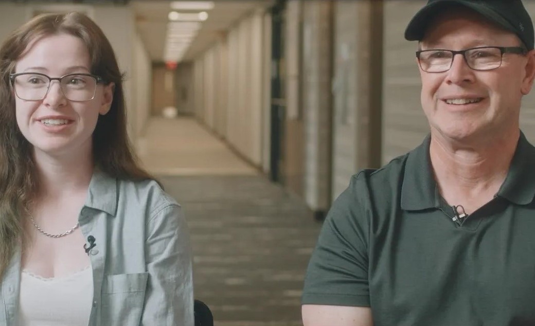 Andrea and her father